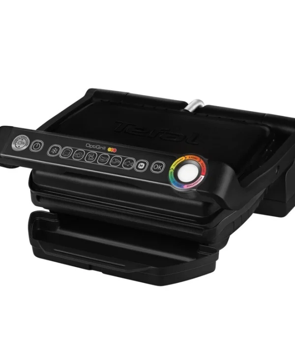 Tefal Optigrill Επιτραπέζια Ηλεκτρική Ψησταριά Αυλακωτής Πλάκας 2000W με Καπάκι και Ρυθμιζόμενο Θερμοστάτη 30x22.9εκ. GC705816