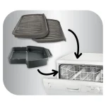 Tefal Optigrill Επιτραπέζια Ηλεκτρική Ψησταριά Αυλακωτής Πλάκας 2000W με Καπάκι και Ρυθμιζόμενο Θερμοστάτη 30x22.9εκ. GC705816 - Image 5