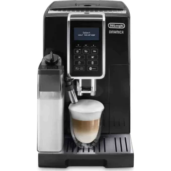 De'Longhi Dinamica Αυτόματη Μηχανή Espresso 1450W Πίεσης 15bar για Cappuccino με Μύλο Άλεσης Μαύρη ECAM 350.55.B