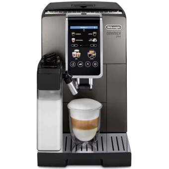 De'Longhi Dinamica Plus Αυτόματη Μηχανή Espresso 1450W Πίεσης 15bar με Μύλο Άλεσης Ασημί 0132215486