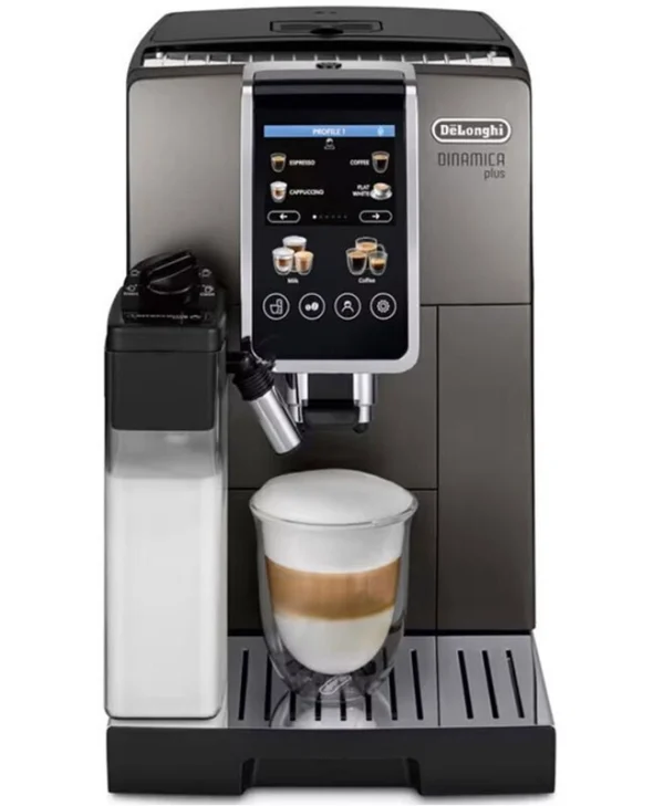 De'Longhi Dinamica Plus Αυτόματη Μηχανή Espresso 1450W Πίεσης 15bar με Μύλο Άλεσης Ασημί 0132215486