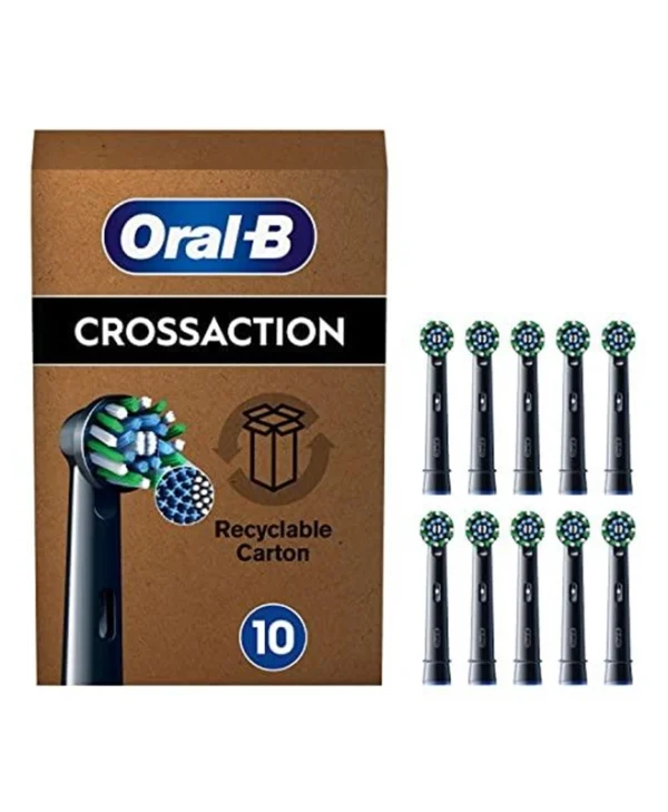 Oral-B CrossAction Ανταλλακτικές Κεφαλές για Ηλεκτρική Οδοντόβουρτσα Black 10τμχ 8006540861981