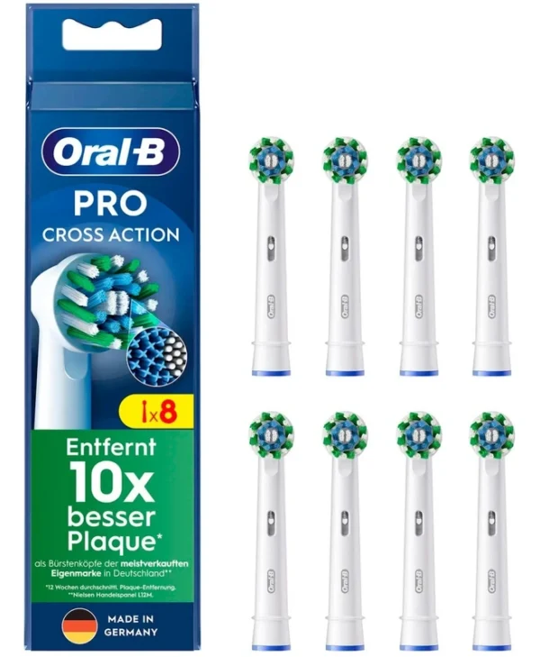 Oral-B Pro CrossAction Ανταλλακτικές Κεφαλές για Ηλεκτρική Οδοντόβουρτσα 8τμχ 8006540860472