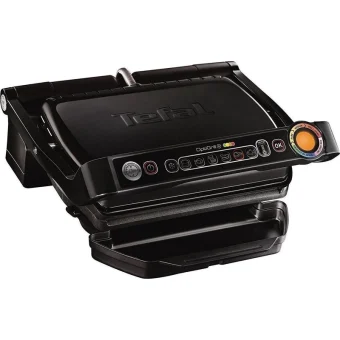 Tefal Optigrill+ Επιτραπέζια Ηλεκτρική Ψησταριά 2000W Ανοξείδωτη με Καπάκι και Ρυθμιζόμενο Θερμοστάτη 36.5x36.5εκ. GC 7148