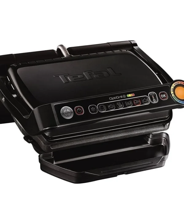 Tefal Optigrill+ Επιτραπέζια Ηλεκτρική Ψησταριά 2000W Ανοξείδωτη με Καπάκι και Ρυθμιζόμενο Θερμοστάτη 36.5x36.5εκ. GC 7148