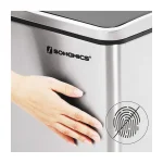 Songmics Soft Close Κάδος Ανακύκλωσης από Ανοξείδωτο Ατσάλι με Πεντάλ Ασημί 54lt LTB54NL - Image 5