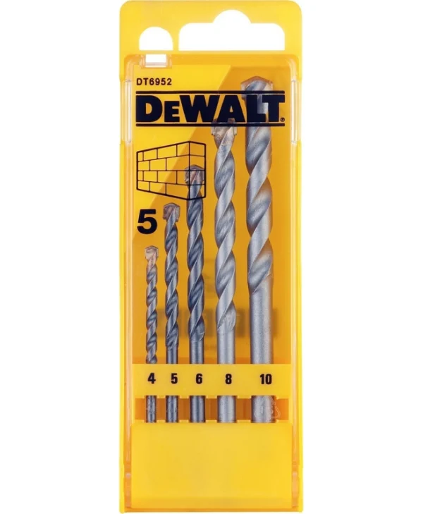 Dewalt Σετ 5 Διαμαντοτρύπανα Καρβιδίου με Κυλινδρικό Στέλεχος για Δομικά Υλικά, Γυαλί και Πλακίδια DT6952-QZ