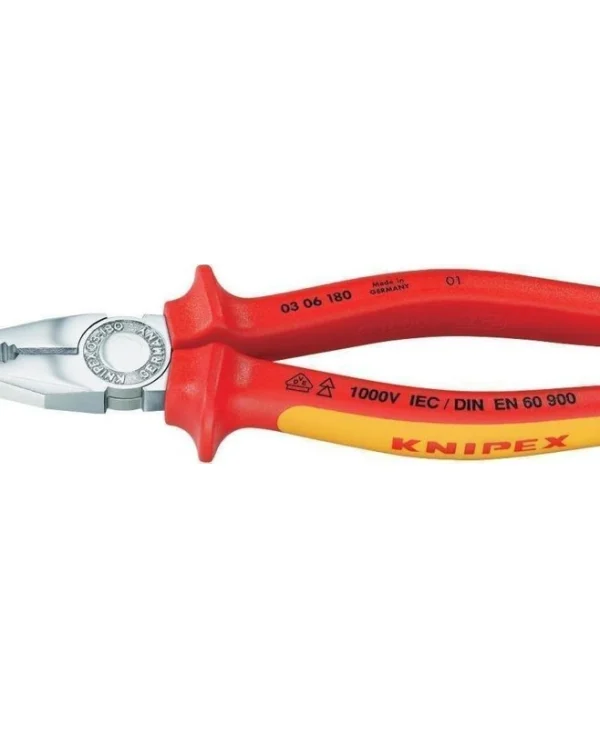 Knipex Πένσα Ίσια Ηλεκτρολόγου Μήκους 180mm 0306180