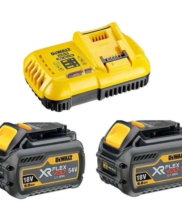 Dewalt Σετ 2 Μπαταριών Εργαλείου Λιθίου 18V Χωρητικότητας 6Ah με Φορτιστή Flexvolt DCB118T2-QW