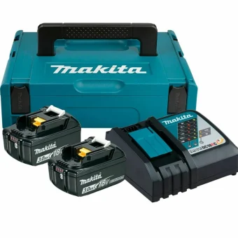 Makita Σετ 2 Μπαταριών Εργαλείου Λιθίου 18V Χωρητικότητας 3Ah με Φορτιστή BL1830B 197952-5