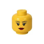 LEGO Παιδικό Κουτί Αποθήκευσης από Πλαστικό S Girl Head Κίτρινο 16x16x18cm 40310805