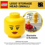 LEGO Παιδικό Κουτί Αποθήκευσης από Πλαστικό S Girl Head Κίτρινο 16x16x18cm 40310805 - Image 5