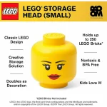 LEGO Παιδικό Κουτί Αποθήκευσης από Πλαστικό S Girl Head Κίτρινο 16x16x18cm 40310805 - Image 6