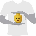 LEGO Παιδικό Κουτί Αποθήκευσης από Πλαστικό S Girl Head Κίτρινο 16x16x18cm 40310805 - Image 7