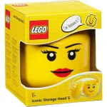 LEGO Παιδικό Κουτί Αποθήκευσης από Πλαστικό S Girl Head Κίτρινο 16x16x18cm 40310805 - Image 9