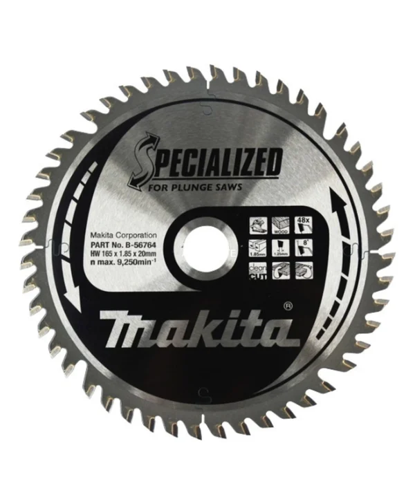 Makita Δίσκος Κοπής Ξύλου 165mm B-56764