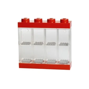 LEGO Παιδικό Κουτί Αποθήκευσης από Πλαστικό Display Case 8 Mini Figures Κόκκινο 19.1x18.4x18.4cm RC40650001