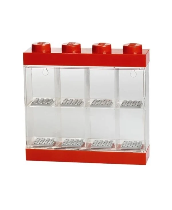 LEGO Παιδικό Κουτί Αποθήκευσης από Πλαστικό Display Case 8 Mini Figures Κόκκινο 19.1x18.4x18.4cm RC40650001