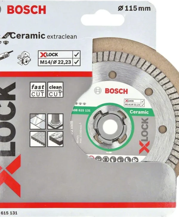 Bosch X-Lock Best for Ceramic Δίσκος Κοπής Δομικών Υλικών 115mm 2608615131