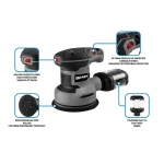 Graphite Έκκεντρο Τριβείο 125mm Ρεύματος 300W με Ρύθμιση Ταχύτητας και με Σύστημα Αναρρόφησης 59G348 - Image 10