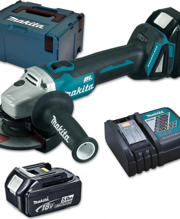 Makita Τροχός 125mm Μπαταρίας Brushless 2x5Ah DGA504RTJ