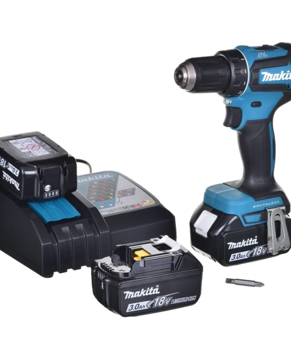 Makita LXT Κρουστικό Δραπανοκατσάβιδο Μπαταρίας Brushless 18V 3x3Ah DDF485RF3J