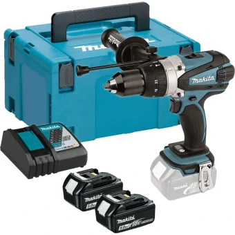 Makita Κρουστικό Δραπανοκατσάβιδο Μπαταρίας 18V 2x5Ah DHP458RTJ