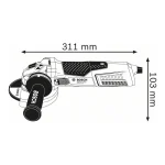 Bosch GWS 19-125 CIE Τροχός 125mm Ρεύματος 1900W με Ρύθμιση Στροφών 060179P002 - Image 6