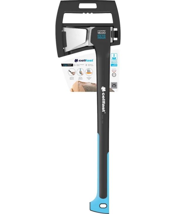 Cellfast C1600 Τσεκούρι Σχισίματος Μήκους 61.5cm και Βάρους 1600gr με Πλαστική Λαβή 41-005