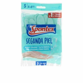 Spontex Ζεύγος Γαντιών Καθαριότητας Second Skin Πλαστικά Small Πράσινα 12452166