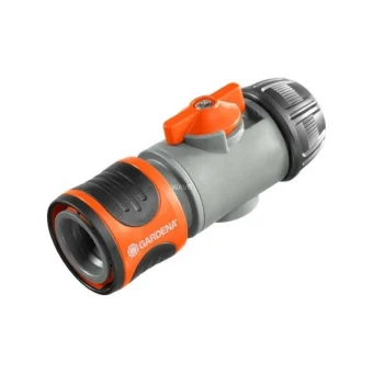 Gardena 00942-50 Σύνδεσμος Σωλήνων Ποτίσματος με Διακόπτη 13mm Πορτοκαλί
