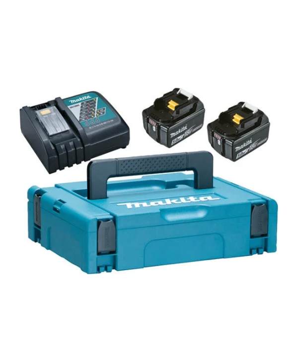 Makita Σετ 2 Μπαταριών Εργαλείου Λιθίου 18V Χωρητικότητας 5Ah με Φορτιστή DC18RC 2864466