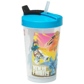 LEGO Ninjago Ποτήρι Νερού από Πλαστικό με Καλαμάκι 500ml 40441726