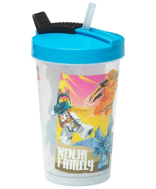 LEGO Ninjago Ποτήρι Νερού από Πλαστικό με Καλαμάκι 500ml 40441726