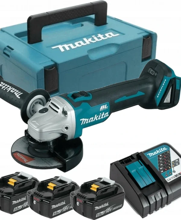 Makita Τροχός 125mm Μπαταρίας Brushless 3x5Ah DGA504RT3J
