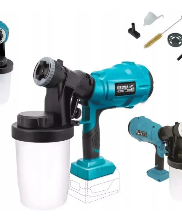 Dedra Ηλεκτρικό Πιστόλι Βαφής 18V Solo με Δοχείο 0.7lt DED7057