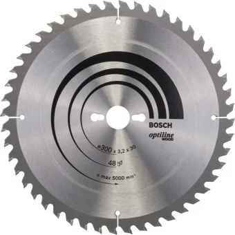 Bosch Δίσκος Κοπής Ξύλου με 48 Δόντια 300mm 2608640672