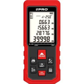 Profindustry Μέτρο Laser DL-40X με Εύρος Μέτρησης 0.001m-40m 3-01-06-L1-075