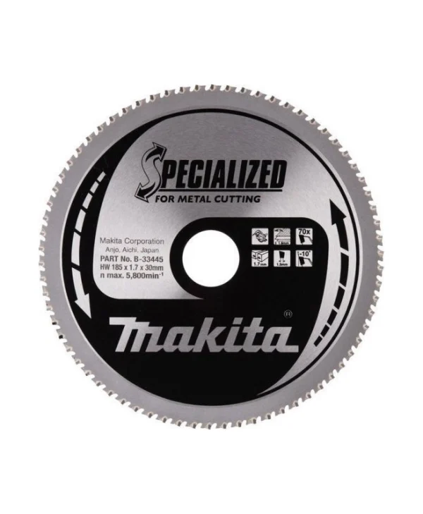 Makita Δίσκος Κοπής Ξύλου με 70 Δόντια 185mm B-33445