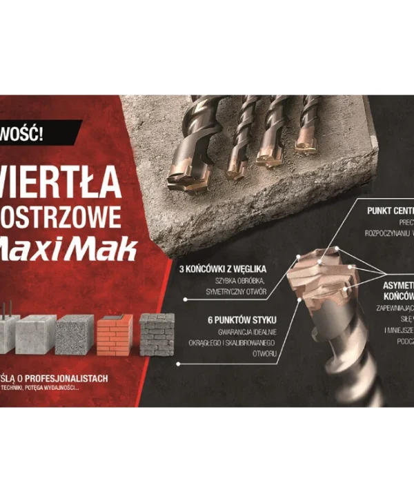 Makita Διαμαντοτρύπανο Καρβιδίου με SDS Max Στέλεχος για Δομικά Υλικά Μήκους 540mm B-05474
