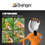 Sango Ψαλίδι Κλαδέματος Μπαταρίας Brushless 20V 2x2Ah με Μέγιστη Διάμετρο Κοπής 40mm SAN-90221 - Image 4