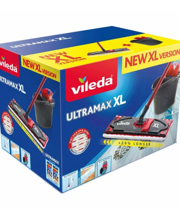 Vileda Σετ Κουβάς με Σφουγγαρίστρα με Μικροίνες Ultramax XL Set Box 160932