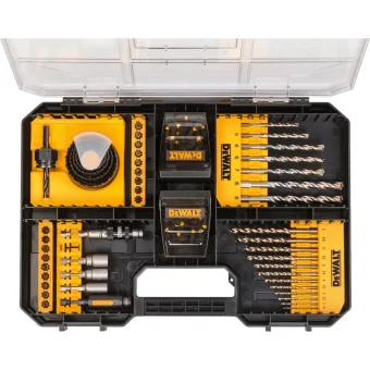 Dewalt Extreme Σετ 100 Διαμαντοτρύπανα με Κυλινδρικό Στέλεχος για Ξύλο, Μέταλλο και Δομικά Υλικά DT70620T-QZ