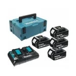 Makita Σετ 4 Μπαταριών Εργαλείου 18V Χωρητικότητας 3Ah με Φορτιστή 197970-3 - Image 2