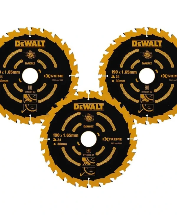 Dewalt Δίσκος Κοπής Ξύλου 190mm 3τμχ 1270988