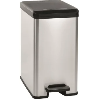 Kadax Bin Slim Bin Κάδος Απορριμμάτων Πλαστικός Ασημί 25lt 213300