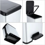 Kadax Bin Slim Bin Κάδος Απορριμμάτων Πλαστικός Ασημί 25lt 213300 - Image 4