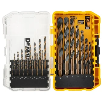 Dewalt Σετ 23 Διαμαντοτρύπανα HSS με Κυλινδρικό Στέλεχος για Μέταλλο BD-DT70729