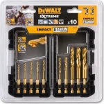 Dewalt Σετ 10 HSS-TiN Τρυπάνια Τιτανίου με Εξάγωνο Στέλεχος για Μέταλλο DT50050-QZ - Image 2