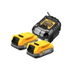 Dewalt Σετ 2 Μπαταριών Εργαλείου Λιθίου 18V Χωρητικότητας 2Ah με Φορτιστή Powerstack DCB1102E2-QW - Image 4
